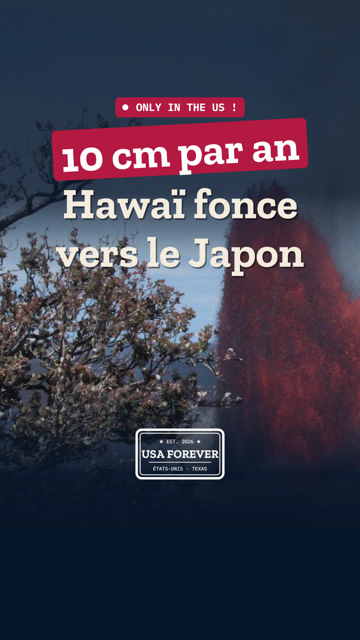 Hawaï avance de 10 cm par an vers le Japon… et il lui reste 6 300 km