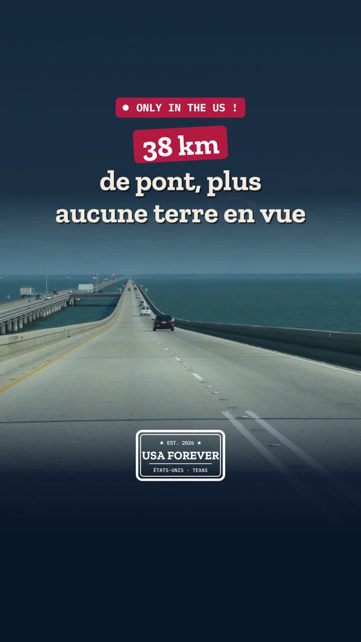 En Louisiane, un pont de 38 km au-dessus de l'eau… et au milieu, plus aucune terre en vue